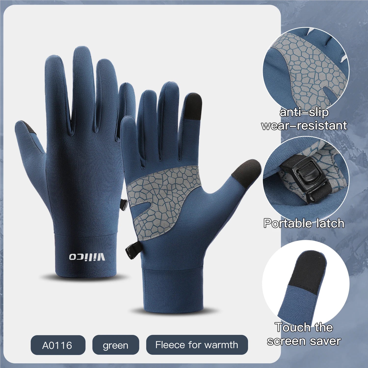 Sports Outdoor Running Men's Winter Warm Knitted Touchscreen Cycling Gloves Women's Autumn/Winter Thin Edition with Velvet