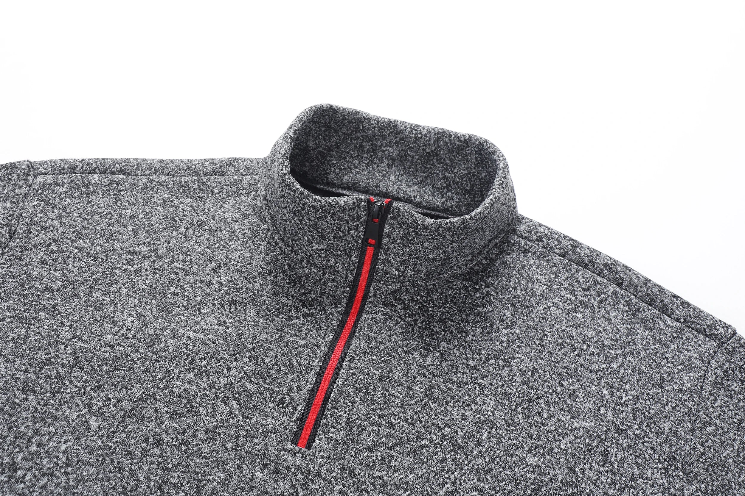 Autumn men's half-zip sweatshirts, long-sleeved solid color pullovers, turtlenecks, streetwear, winter warm jackets, sports coat