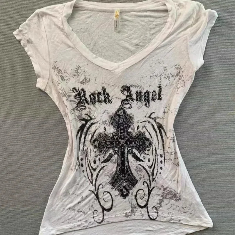 Vintage Distressed Harajuku Slim Tee