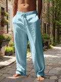 Linen Wide-Leg Beach Pants