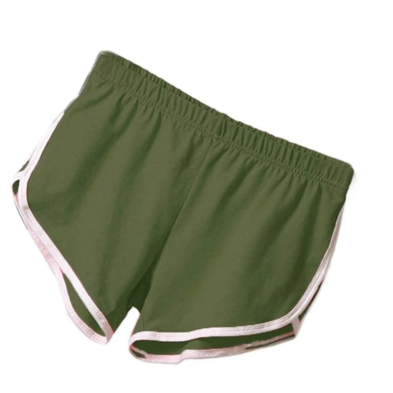 Sports Shorts Women Summer 2024 New Candy Color Anti Emptied Skinny Shorts Casual Lady Elastic Waist Beach Correndo Short Pants
