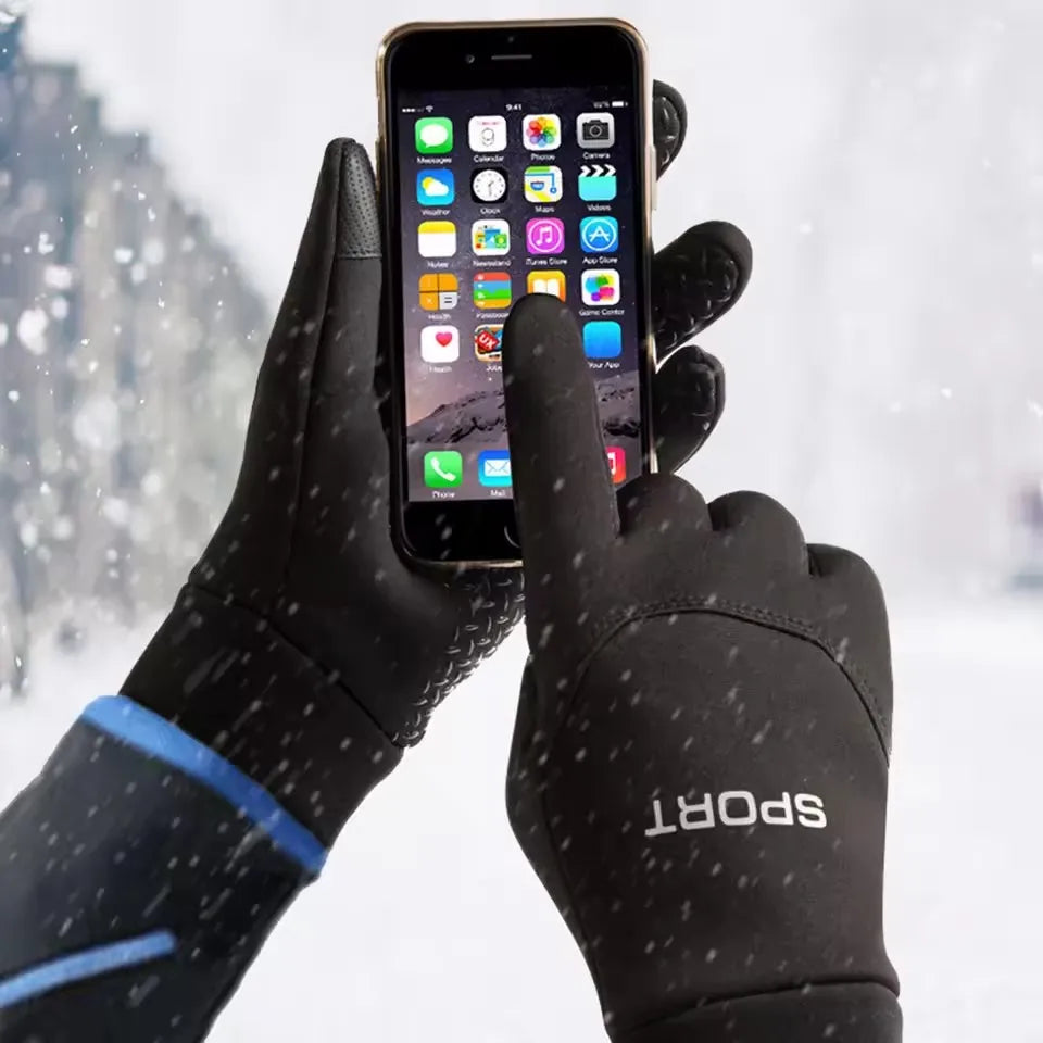 Autumn and Winter Touchscreen Men's and Women's Warm Gloves Plush Outdoor Sports Windproof and Cold Proof Cycling Gloves