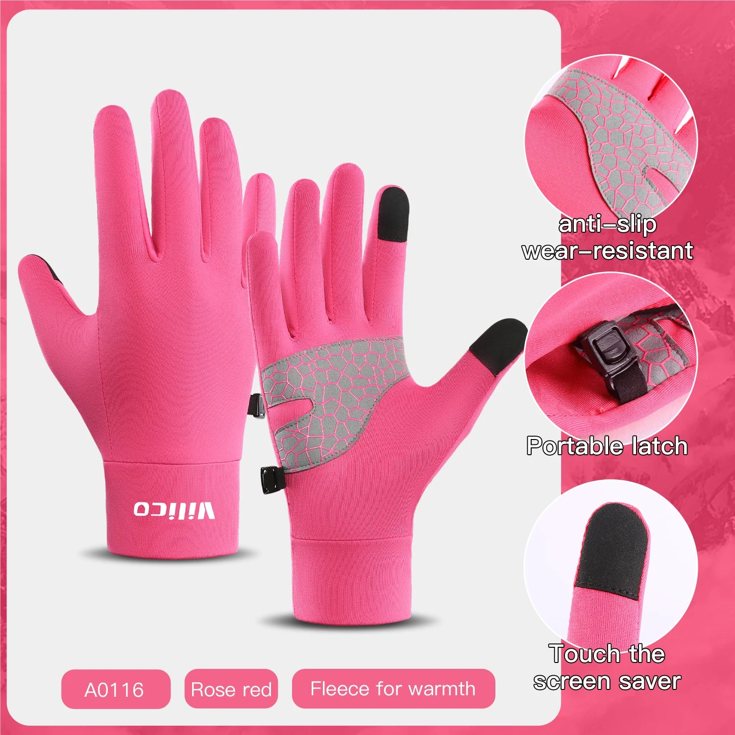Sports Outdoor Running Men's Winter Warm Knitted Touchscreen Cycling Gloves Women's Autumn/Winter Thin Edition with Velvet