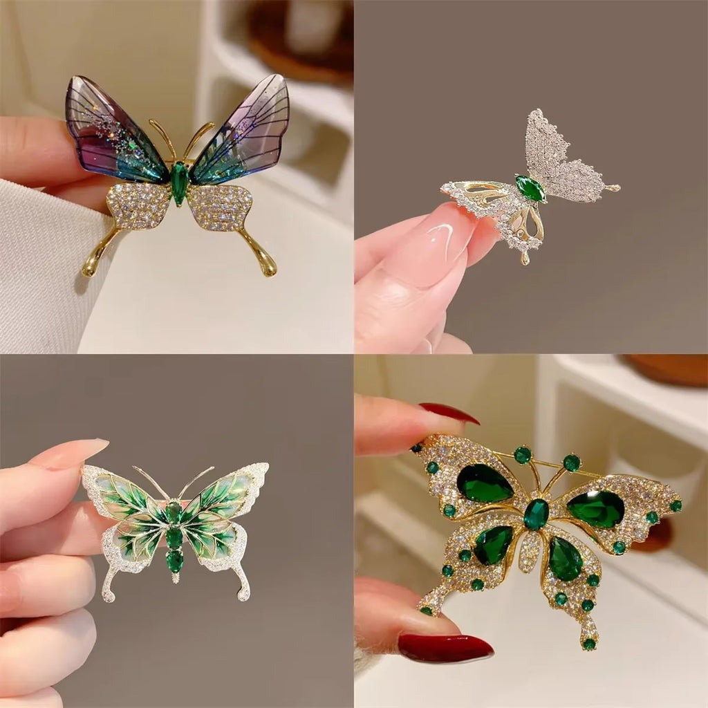 Butterfly Flower Brooch Pin