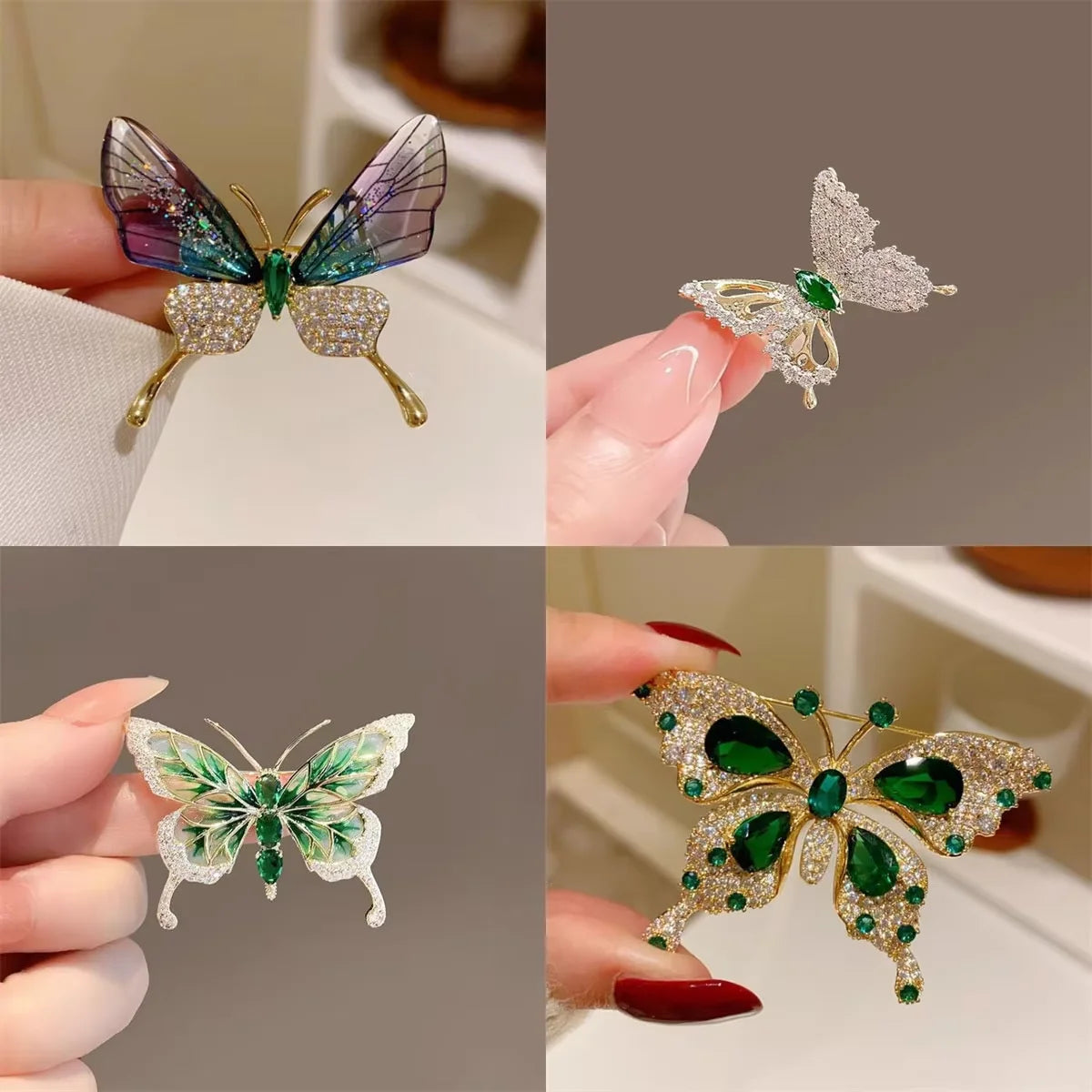 Butterfly Flower Brooch Pin