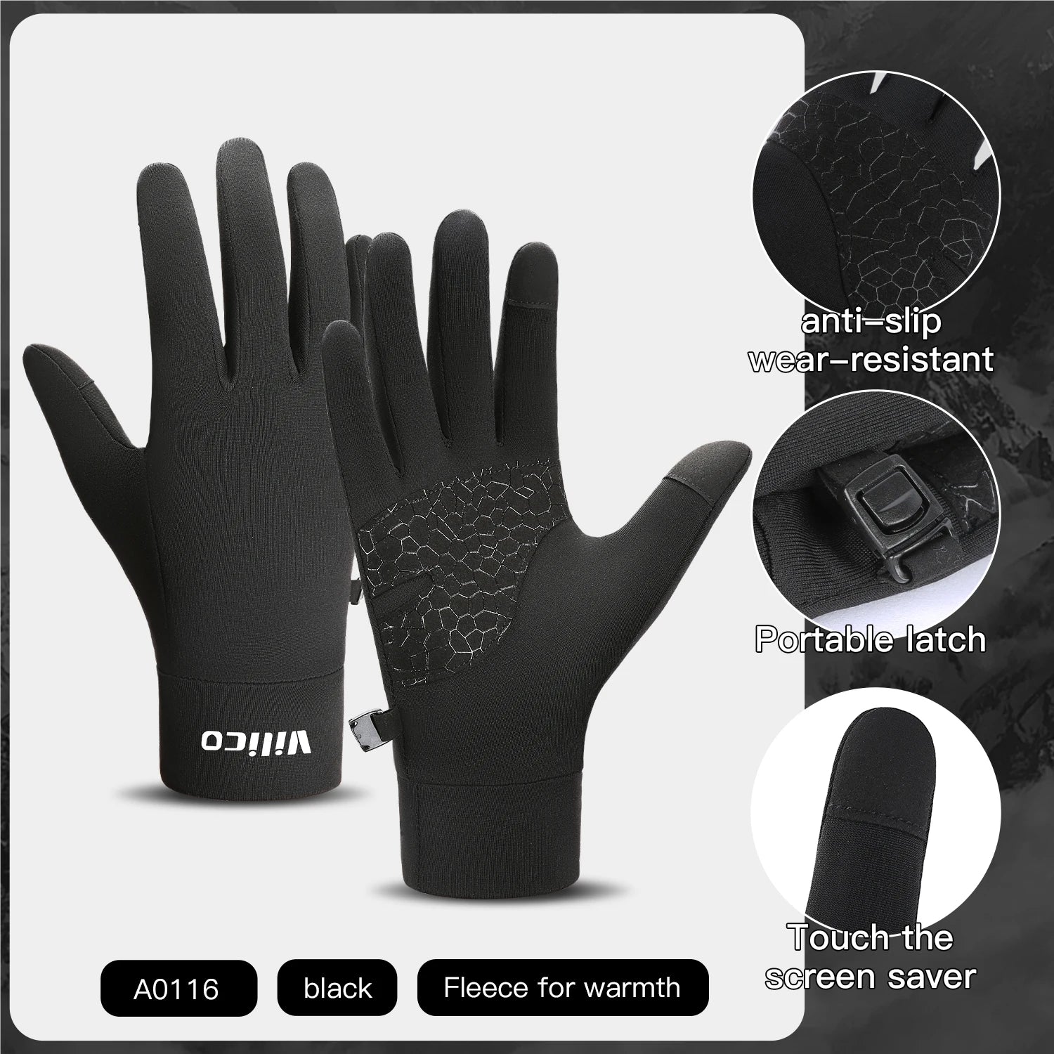 Sports Outdoor Running Men's Winter Warm Knitted Touchscreen Cycling Gloves Women's Autumn/Winter Thin Edition with Velvet