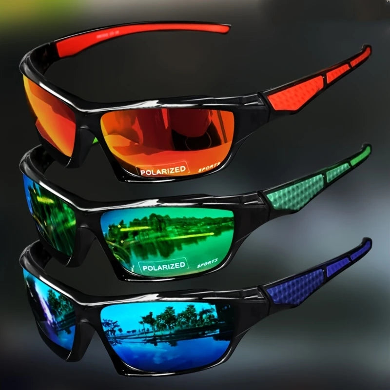 1/3PCS Sports Polarized Sunglasses for Men Lightweight Night Vision Male Shades Cycling Driving Fishing Fashion Mirror Sunglass