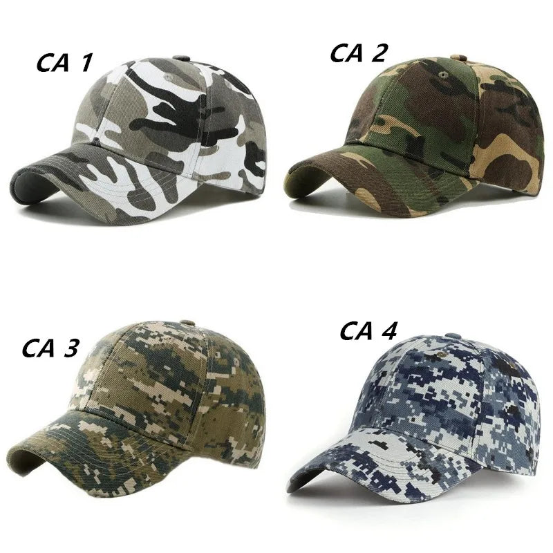 Men Women Camouflage Printed Armygreen Baseball Caps Jungle Anti-UV Sunhat Outdoor Unisex Sports Adjustable Snapback Hat Visors