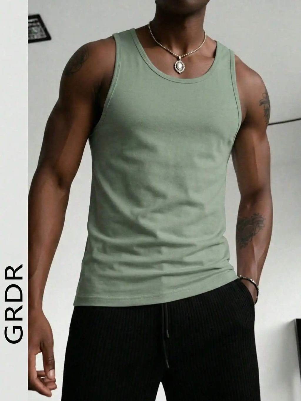 Slim Fit Solid Tank Top
