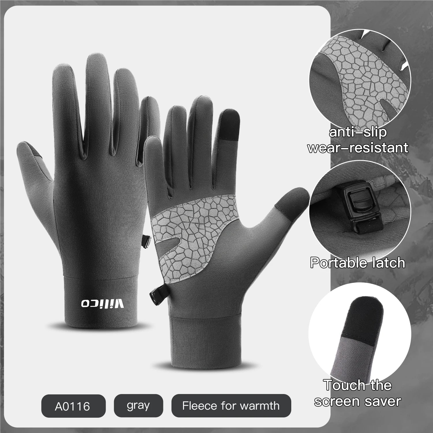 Sports Outdoor Running Men's Winter Warm Knitted Touchscreen Cycling Gloves Women's Autumn/Winter Thin Edition with Velvet