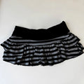 Striped Color-Block Y2K Tiered Mini Skirt