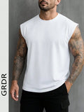 White Sleeveless Tank Top