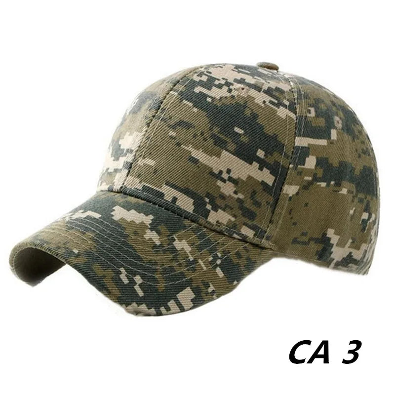 Men Women Camouflage Printed Armygreen Baseball Caps Jungle Anti-UV Sunhat Outdoor Unisex Sports Adjustable Snapback Hat Visors