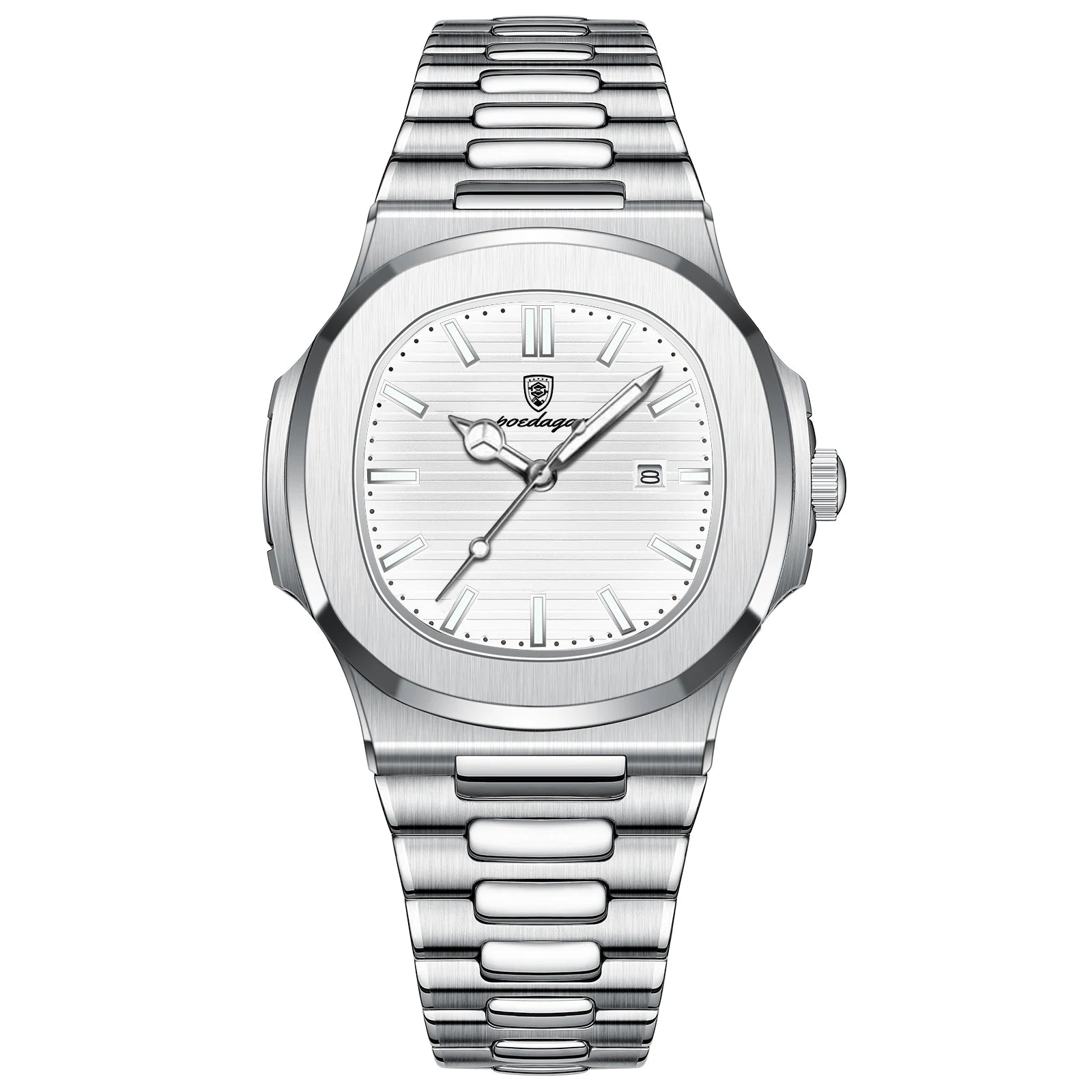 POEDAGAR Square Luminous Watch