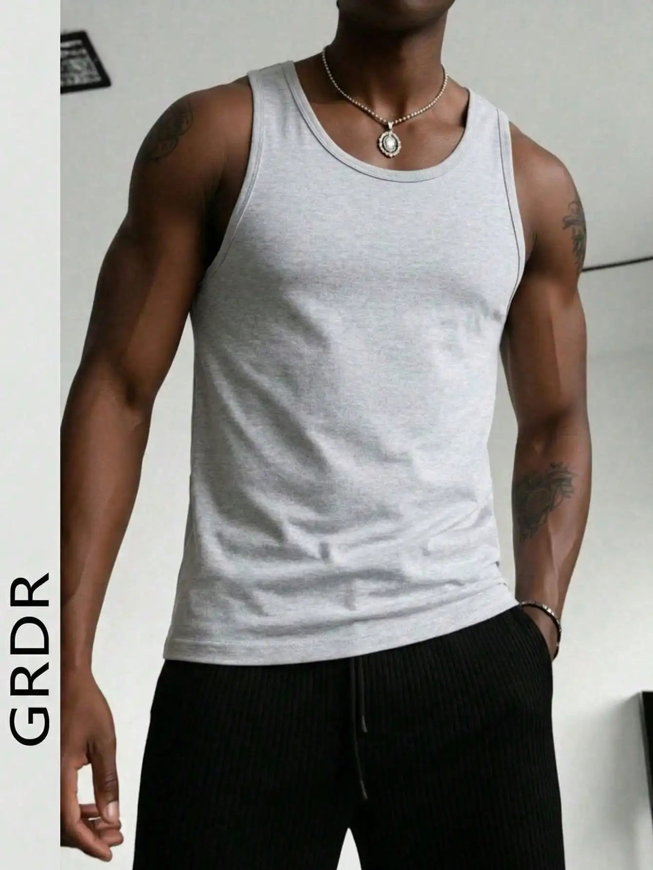Slim Fit Solid Tank Top