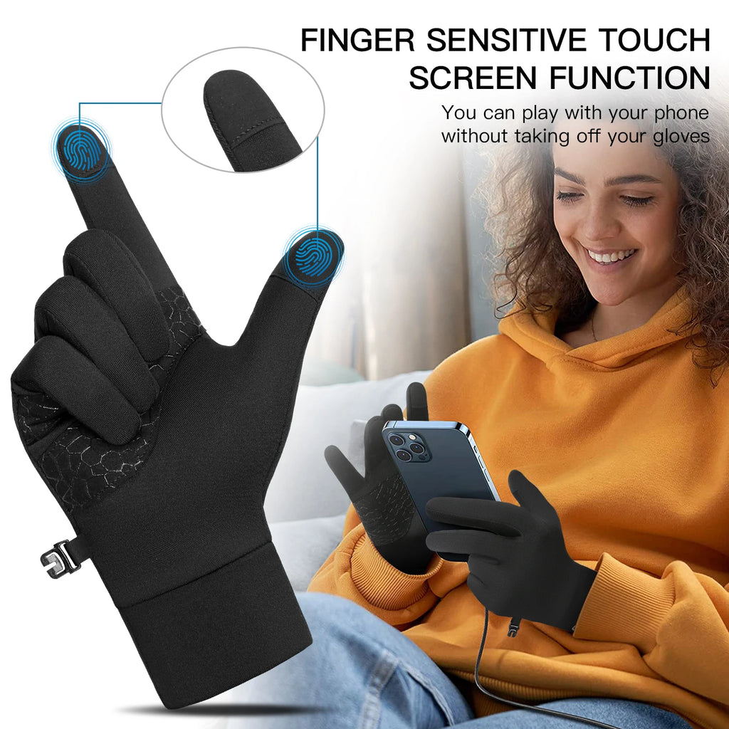 Sports Outdoor Running Men's Winter Warm Knitted Touchscreen Cycling Gloves Women's Autumn/Winter Thin Edition with Velvet