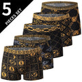 Black Gold Printed Boxer Briefs (5/10-Pack)
