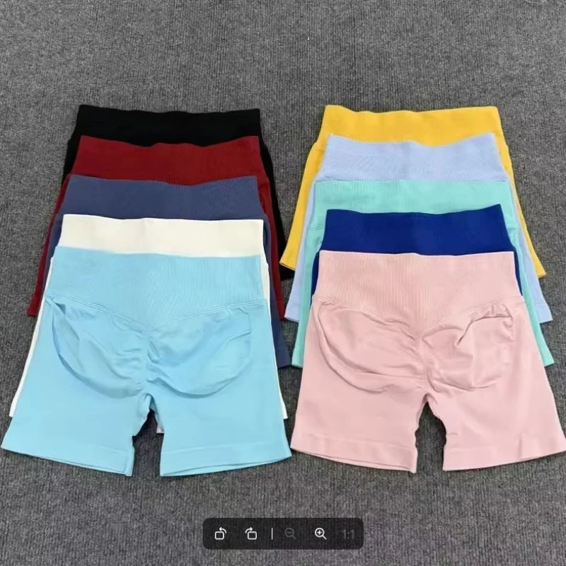 Hip-Lifting High-Stretch Yoga Shorts