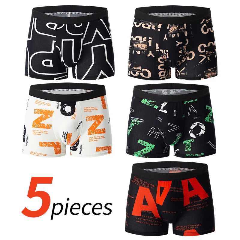 Black Gold Printed Boxer Briefs (5/10-Pack)