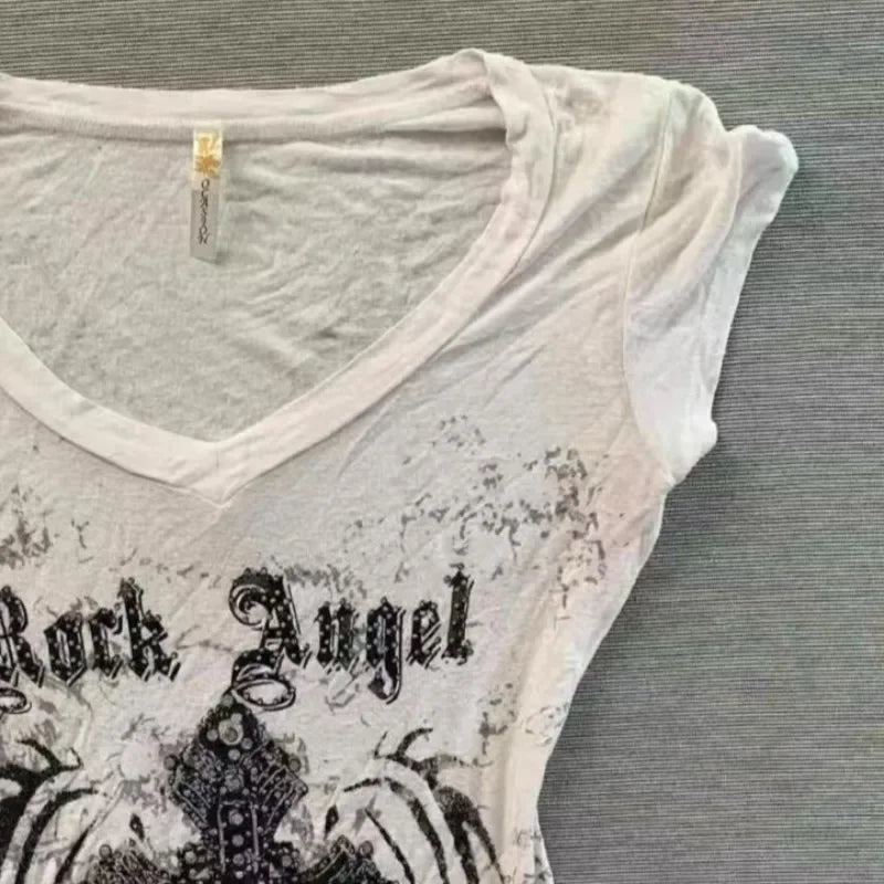 Vintage Distressed Harajuku Slim Tee