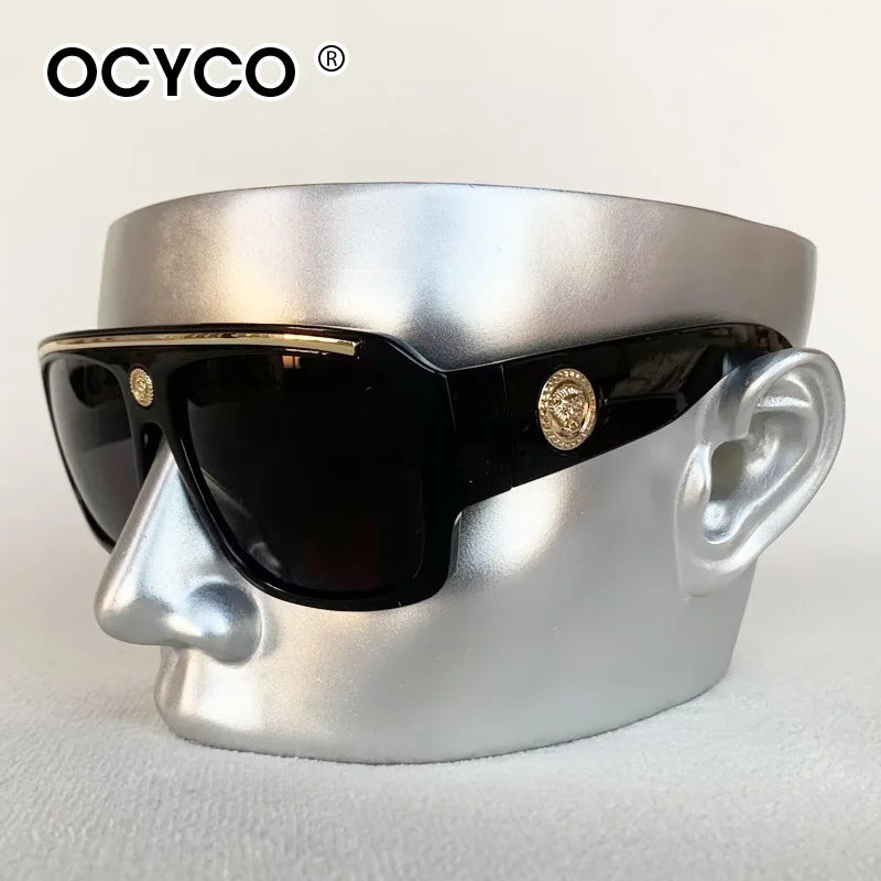Fashion Brand Luxury Designer Sunglasses Men Women 2026 Oversized Vintage Punk Shades Glasses Summer Travel Sunglasses With Case