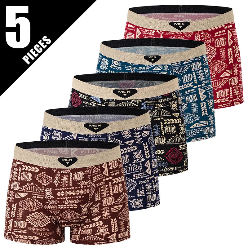 Black Gold Printed Boxer Briefs (5/10-Pack)