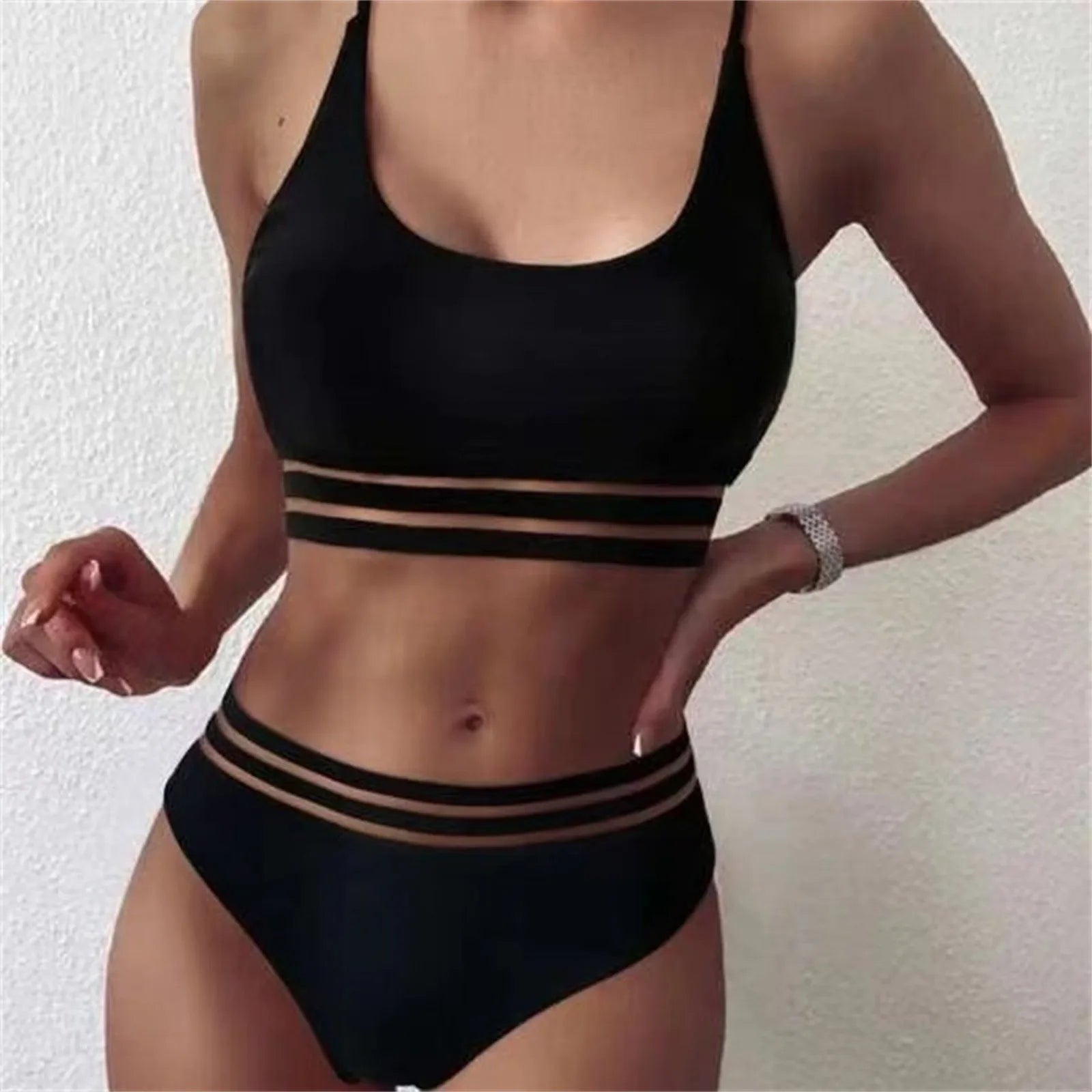 Tummy Control Triangle Bikini Set
